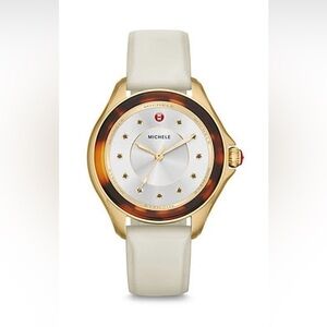 Michele Cape Quartz, Stainless Steel & Silicone Strap Watch